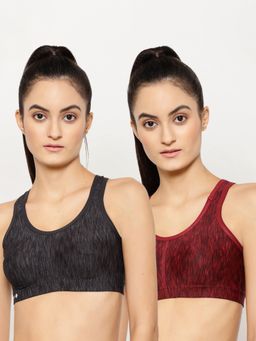 Floret - Wirefree Removable Pads Sporty Bra - Multi-Color