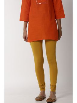 Soch - Yellow Cotton Solid Churidar