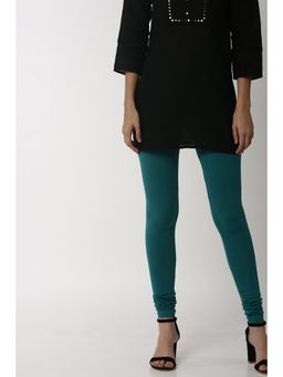 Soch - Teal Cotton Solid Churidar