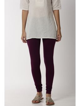 Soch - Purple Cotton Solid Churidar