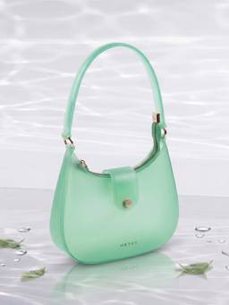 Metro - Solid Green Handbag (M)
