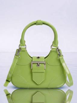 Mochi - Solid/Plain Green Mini Bag with Detachable Strap