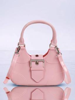 Mochi - Solid/Plain Pink Mini Bag with Detachable Strap