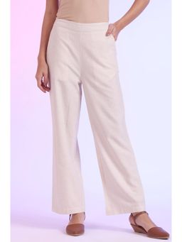 Aurelia - Womens Solid Cotton Blend Pant