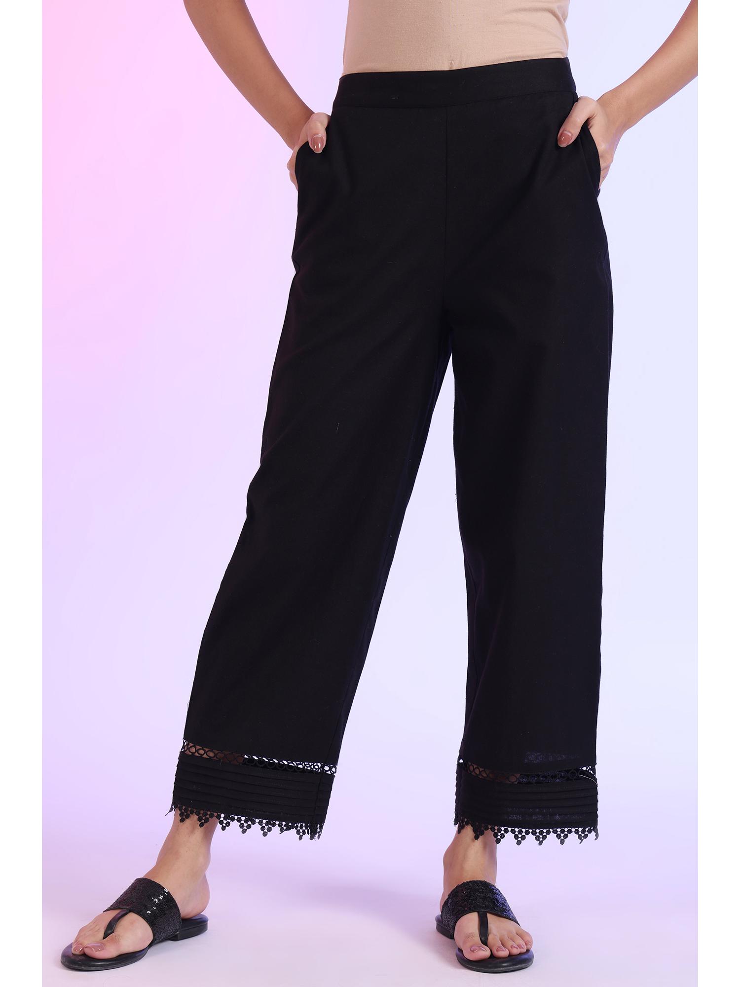 aurelia Womens Solid Mid-Rise Cotton Blend Pant-picture-14