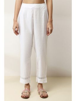 Rangriti - Women White Cotton Pants
