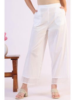 W - Solid Pure Cotton Parallel Pants