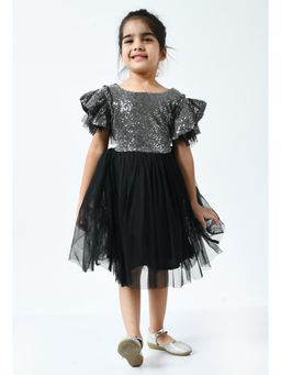 Bella Moda - Black Embellished Ebony Dress