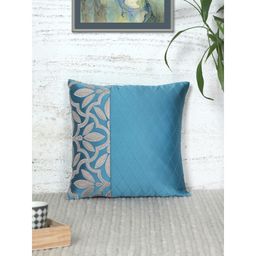 Zeba World - Floral Embroidery with Quilting Lines Cushion Cover