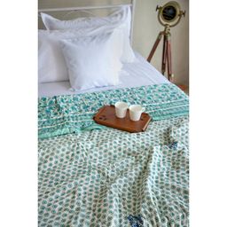 ADYA - Blue Wildflower Cotton Single Quilt