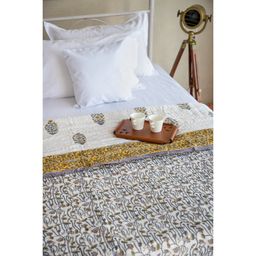 ADYA - Silver Mulit-Color Lotus Cotton Single Quilt