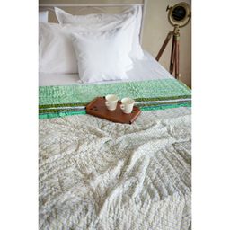 ADYA - Green Lotus Box Cotton Single Quilt