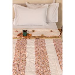 ADYA - The Pink Pansy Cotton Single Quilt