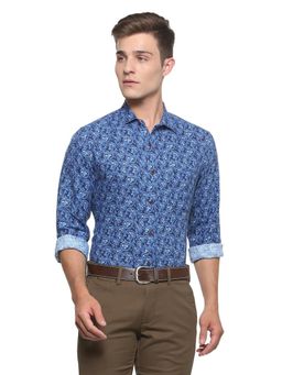 Allen Solly - Men Blue Full Sleeves Casual Shirt