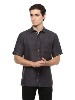 Allen Solly - Men Grey Half Sleeves Casual Shirt