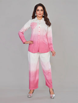 Amchoor - White Cotton Floral Embroidered Co-Ord (Set of 2)