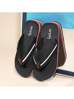 one8 - Mens Anti-Skid Comfort Footbed Light Weight Flipflops Black
