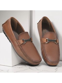WOODLAND - Formal Wear Softy Crust Tan Loafers For Men