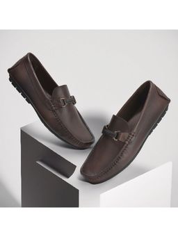 WOODLAND - Formal Wear Softy Crust Brown Loafers For Men