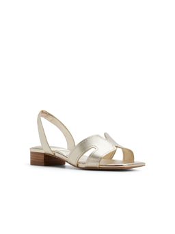 Aldo - JAVAMANNON Gold Ladies Block Sandals Heels