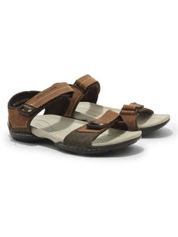 WOODLAND - Casual Wear Nubuk Cashew Brown Sandals For Men