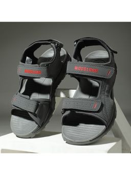 WOODLAND - Casual Wear Polyurethane Dgrey Sandals For Men