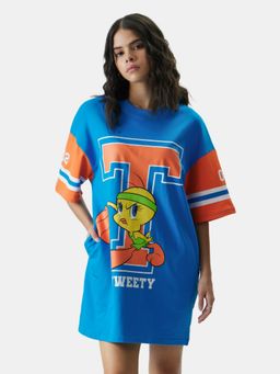 The Souled Store - Looney Tunes: Angry Tweety Women Oversized T-Shirt Dress