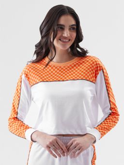 The Souled Store - Original Orange Racer Women Oversized Cropped T-Shirt