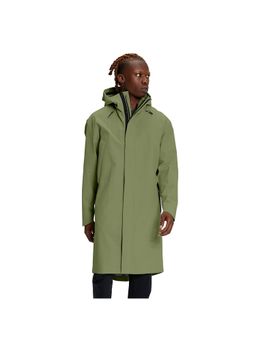 On - Men Green Polyester Blend Hooded Parka Coat