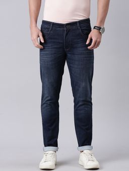 Classic Polo - Navy Blue Cotton Solid Jeans