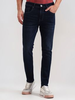 Greenfibre - Cotton Blend Blue Solid Jeans