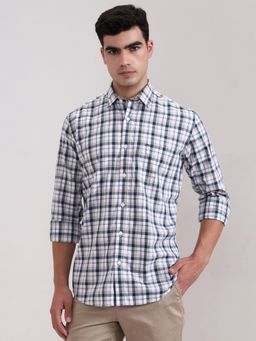 JadeBlue - Blue Pure Cotton Checks Casual Shirt