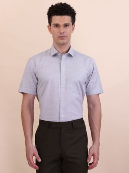 Greenfibre - Grey Blended Solid Casual Shirt