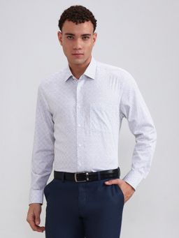 JadeBlue - White Pure Cotton Floral Casual Shirt