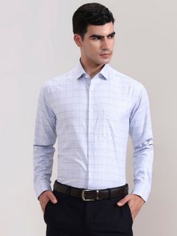 Metal - Blue Pure Cotton Checks Casual Shirt