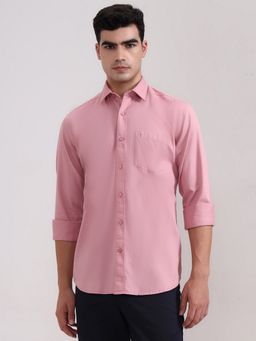JadeBlue - Pink Pure Cotton Solid Casual Shirt