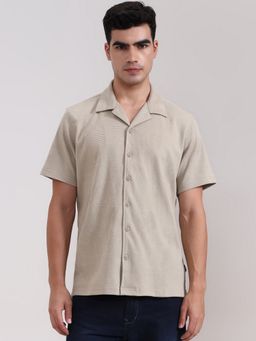 JadeBlue - Grey Pure Cotton Printed Casual Shirt