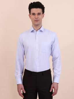 Greenfibre - Blue Blended Solid Casual Shirt