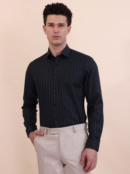 Greenfibre - Green Blended Stripes Casual Shirt
