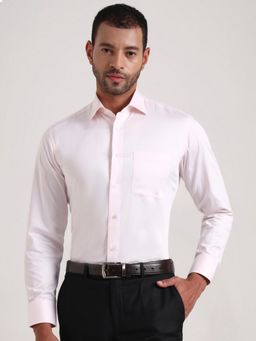 JadeBlue - Pink Pure Cotton Solid Casual Shirt