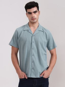 JadeBlue - Green Pure Cotton Printed Casual Shirt