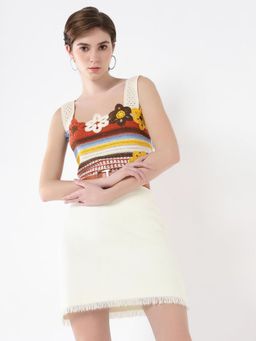 SHOWOFFFF - Women Floral Cream Top