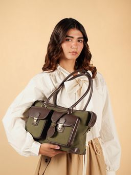 Theater - Women Miss Granger Olive & Brown Tote Bag