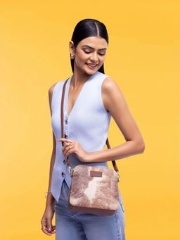 Zouk - Women Brown Regular Sling Bag with Detachable Strap
