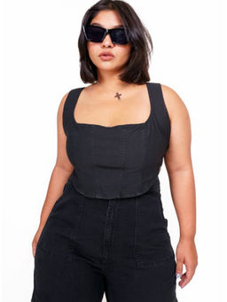 FREAKINS - Black Corset Top