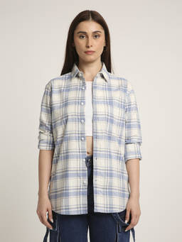 BLNK - Multicolor Checked Cotton Relaxed Fit Casual Shirt