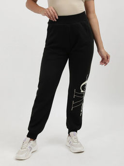 Calvin Klein - Black Regular Fit Logo Mid Rise Jogger