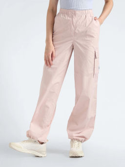 Calvin Klein - Pink Regular Fit Solid Mid Rise Cargo Trouser
