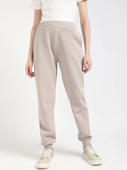 Calvin Klein - Beige Regular Fit Solid Mid Rise Jogger