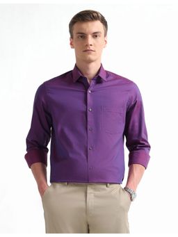 Arrow - Purple Cotton Full Sleeves Shirt